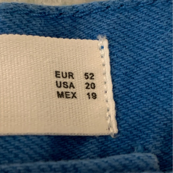 Women Mango Nora Button Fly Wide Leg Flared High Rise Jeans Blue 20 NWT - Picture 5 of 10